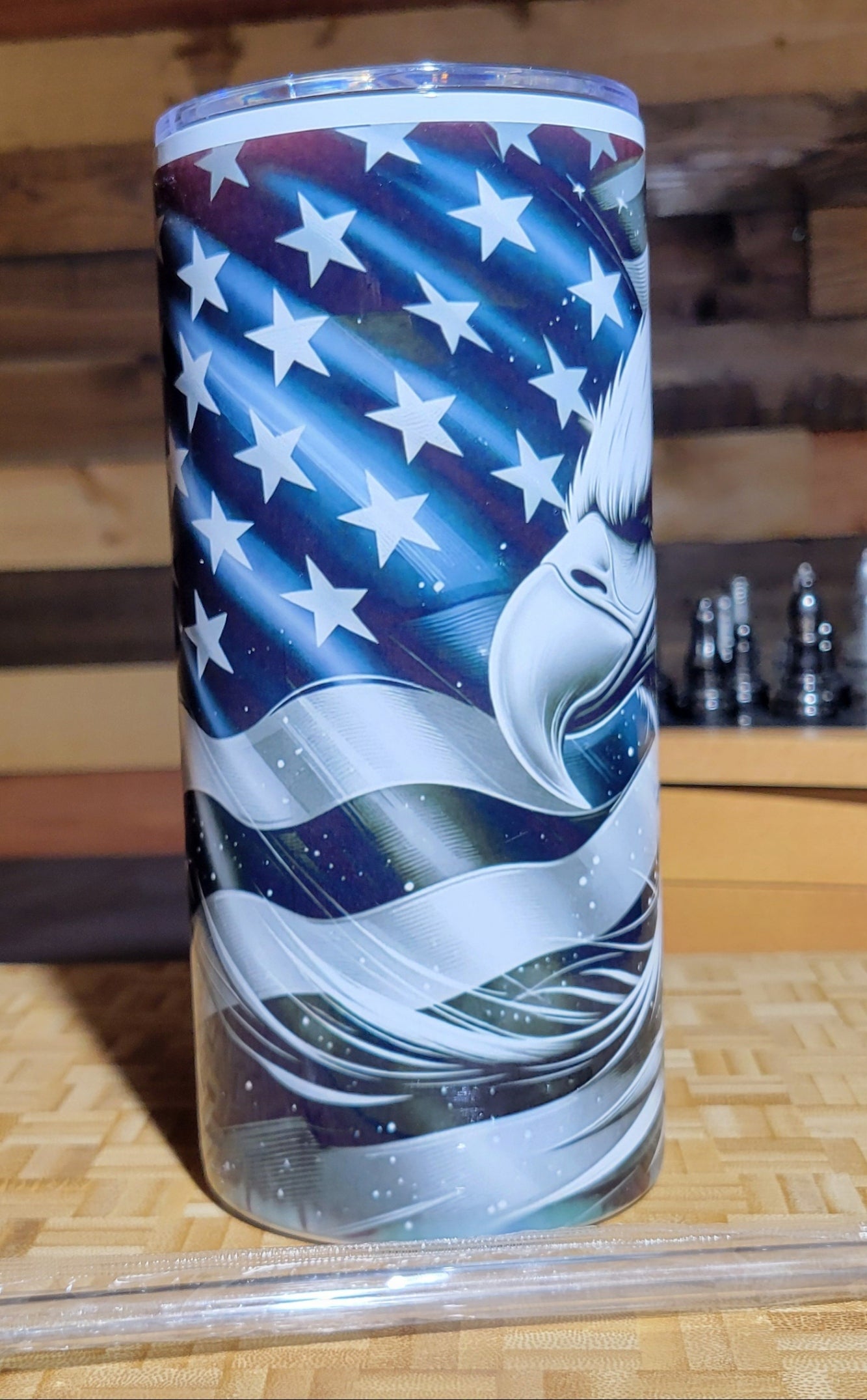 Patriotic Eagle Tumbler – 20oz Stainless Steel