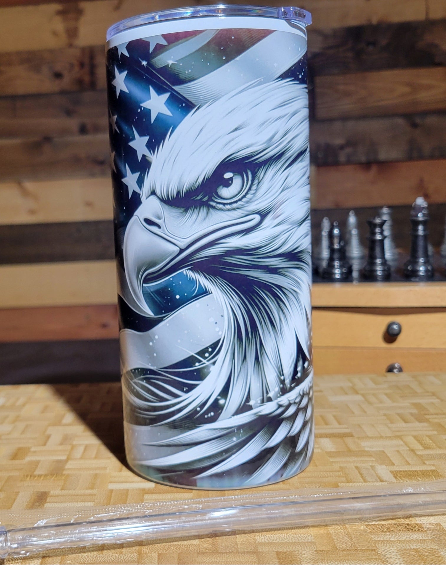 Patriotic Eagle Tumbler – 20oz Stainless Steel